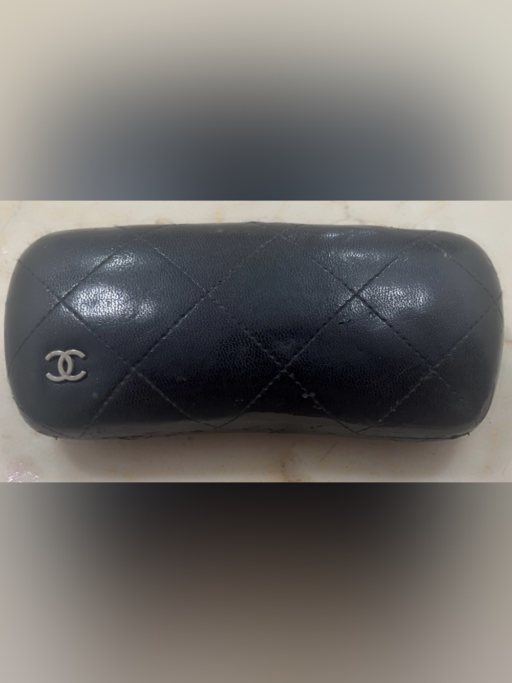 CHANEL Black Pearl adorned Eye Glasses with Quilted Leather Glasses Case - Picture 1 of 3